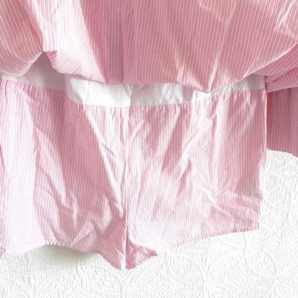 Zara Blogger Favorite Striped Skort Romper Mini Dress with Long Bell Sleeves - Picture 10 of 16